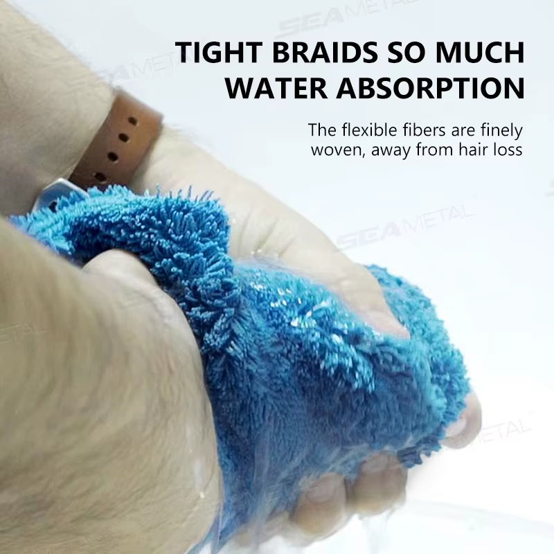 SEAMETAL Heavy-Duty Car Towel Super-Absorption Microfiber Drying Cloth Ultra-Soft Scratch-Free Car Detailing Towel